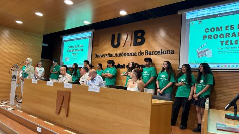 Alumnes del primer torn del Campus Ítaca edició 2025 a l'acte de cloenda.